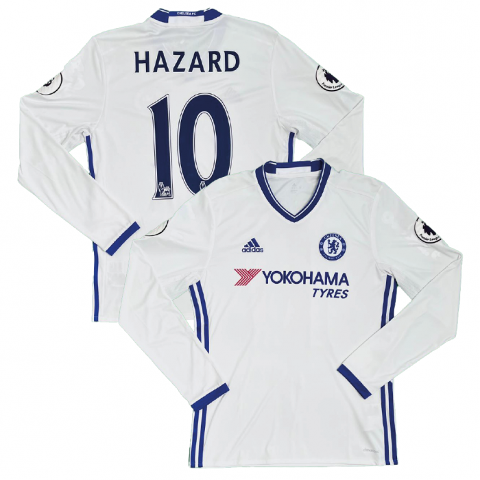 [Long Sleeve] Chelsea 2016/17 Third Shirt With Hazard 10 (Premier League Full Set Version) - Size M 