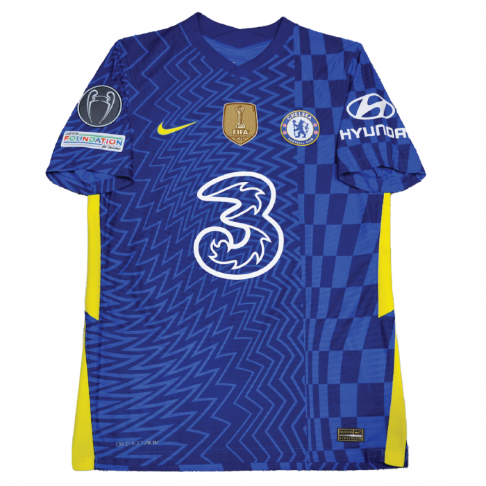 [Player Edition] Chelsea 2021/22 Dri Fit Adv. Home Shirt With Jorginho 5 (UEFA Champions League Full Set Version) - Size M