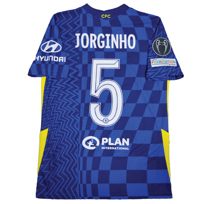 [Player Edition] Chelsea 2021/22 Dri Fit Adv. Home Shirt With Jorginho 5 (UEFA Champions League Full Set Version) - Size M