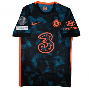 Chelsea 2021/22 Third Shirt With Azpilicueta 28 With Azpilicueta 28 (UEFA Champions League Without 2021 CWC Full Set Version) - Size S