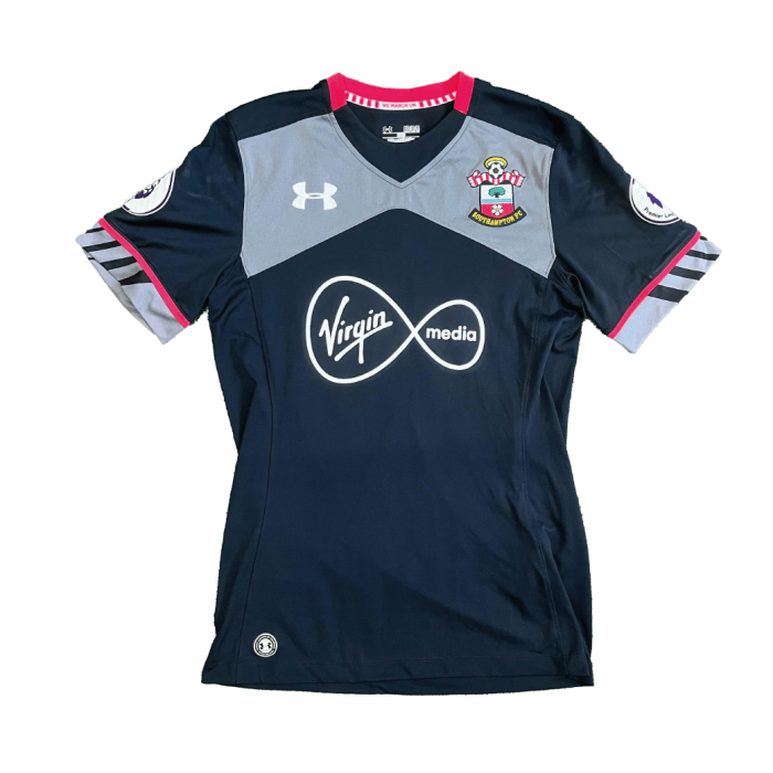 Southampton 2016/17 Away Shirt With Højbjerg 23 (Premier League Full Set Version) - Size M