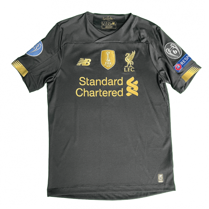 Liverpool FC 2019/20 Home Goalkeeper Shirt With A. Becker 1 (UEFA Champions League + 2019 CWC Version) - Size S