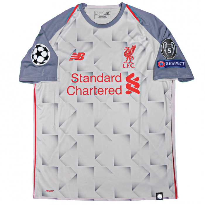 Liverpool FC 2018/19 Third Shirt With M. Salah 11 (UEFA Champions League Full Set Version) - Size S 