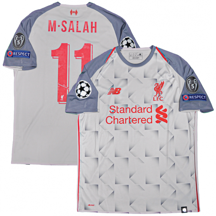 Liverpool FC 2018/19 Third Shirt With M. Salah 11 (UEFA Champions League Full Set Version) - Size S 