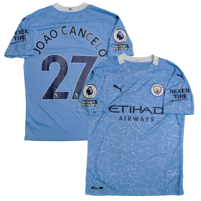 [Player Edition] Manchester City 20/21 Home Shirt with Joao Cancelo 27 (Premier League Full Set Version) - Size M