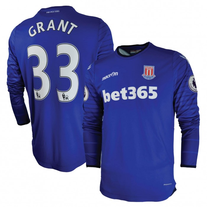 Stoke City 2016/17 Goalkeeper Shirt With Grant 33  - Size L