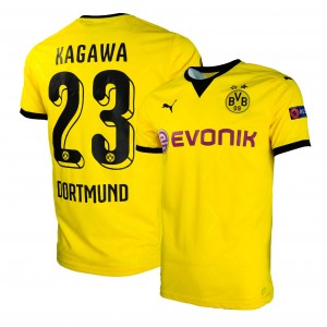 Borussia Dortmund 2015/16 European Home Shirt Fullset With Kagawa 23 - Size S