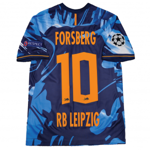 Red Bull Leipzig 2020/21 Third Shirt With Forsberg 10 (UEFA Champions League Full Set Version) - Size S