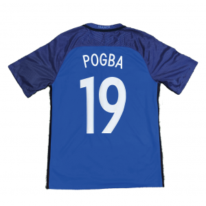 France 2016 Home Shirt With Pogba 19 - Size M