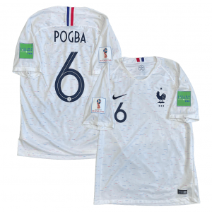 France 2018 Away Shirt With Pogba 6 (2018 World Cup Full Set Version) - Size M 