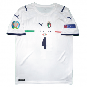 Italy Euro 2020 Away Shirt with Spinazzola 4 (Turkey vs Italy Match Full Set Version) - Size S 