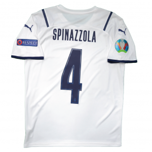 Italy Euro 2020 Away Shirt with Spinazzola 4 (Turkey vs Italy Match Full Set Version) - Size S 