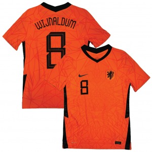 [Player Edition] Netherlands 2020 Vaporknit Home Shirt With Wijnaldum 8 - Size S 