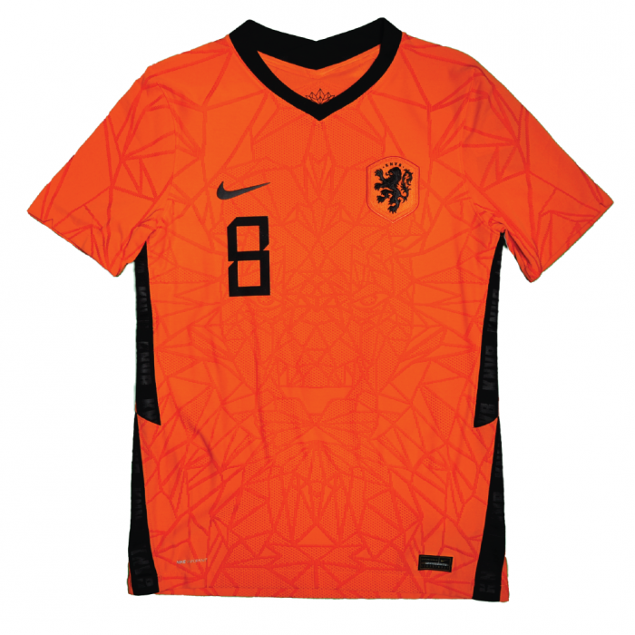 [Player Edition] Netherlands 2020 Vaporknit Home Shirt With Wijnaldum 8 - Size S 