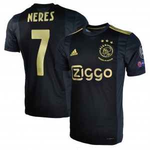 Ajax Amsterdam 2020/21 Third Shirt With Neres 7 (UEFA Champions League Full Set Version) - Size S