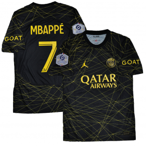 [Player Edition] PSG x Jordan 2022/23 Dri Fit Adv. Fourth Shirt With Mbappe 7 - Ligue 1 Full Set Version 