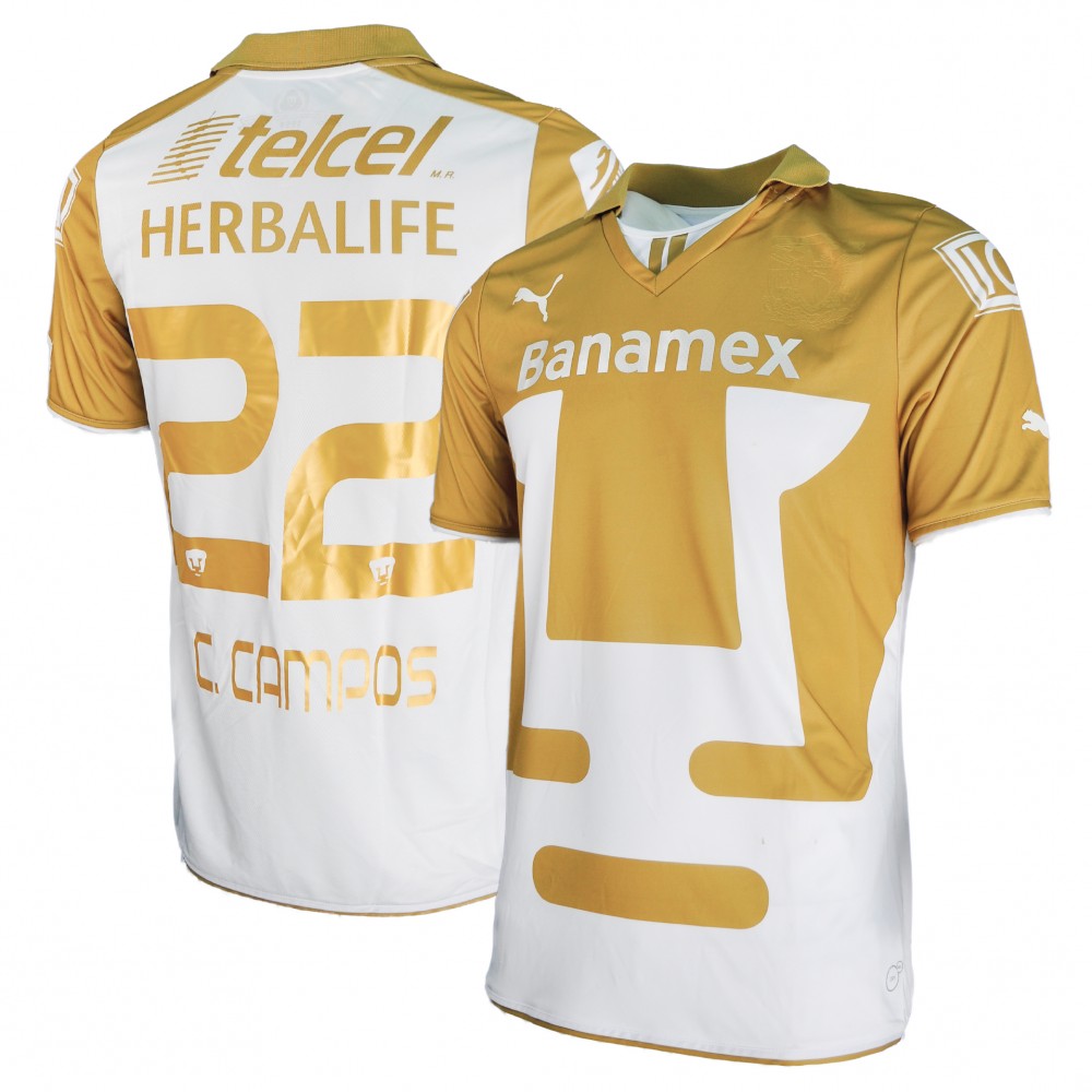 Pumas Unam 2013/14 Home Shirt With C. Campos 22 Pumas Unam 2013/14 Home Shirt With C. Campos 22
