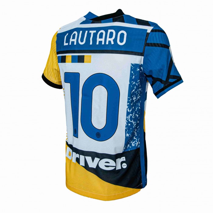 [Player Edition] Inter Milan 2020/21 4th Shirt With Lautaro 10 (Serie A Full Set Version) - Size M