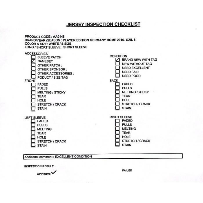 [Player Edition] Germany 2016 Home Adizero Shirt with Ozil 8