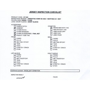 [PRE-OWNED / BNWT] ARGENTINA HOME GK 2022 WITH MARTINEZ #22 - S SIZE