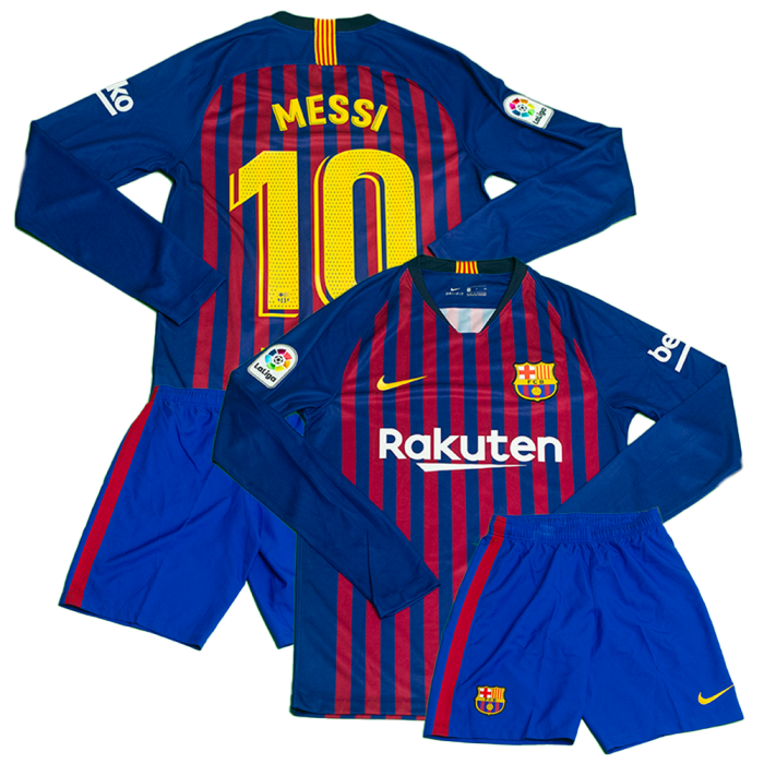 [PRE-OWNED / BNWT] BARCELONA 16/17 HOME WITH MESSI #10 AND SHORTS - S SIZE