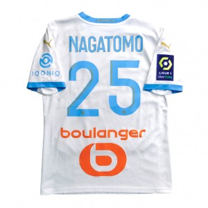 Olympique Marseille 2020/21 Home Shirt With Nagatomo 25 (Ligue 1 Full Set Version) - Size XS