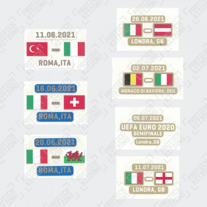Official Italy Euro 2020 Match Date Details Printing, Official Match Details Printing, ITA 2020 MDT, 
