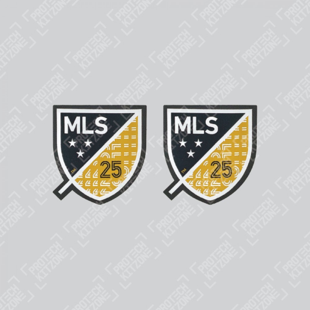 Official 25th Anniversary MLS Sleeve Badges (For LA Galaxy 2020 Home Shirt), Official MLS Badges, MLS25 LAG HM, 