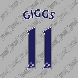 Giggs 11 (Official Barclays Premier League 2007-13 Navy Blue Senscilia Name and Numbering)