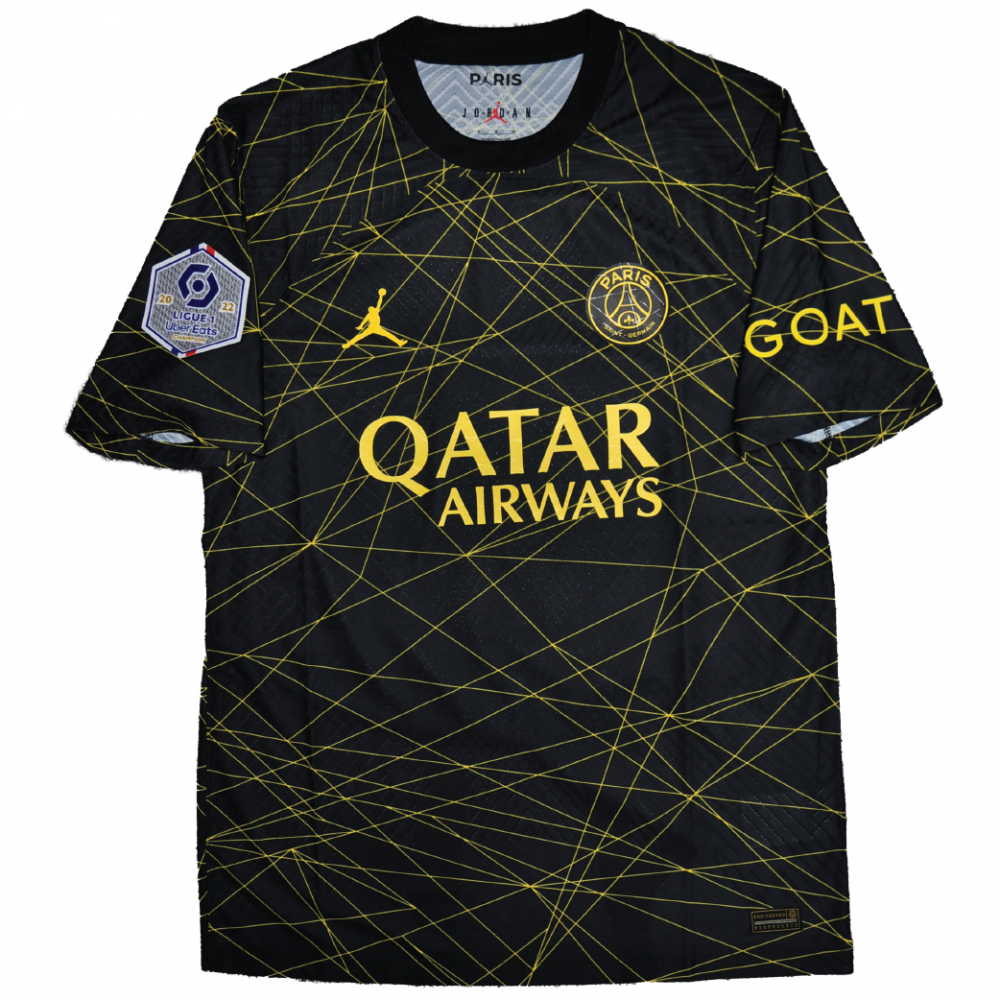 [Player Edition] PSG x Jordan 2022/23 Dri Fit Adv. Fourth Shirt With Mbappe 7 - Ligue 1 Full Set Version 