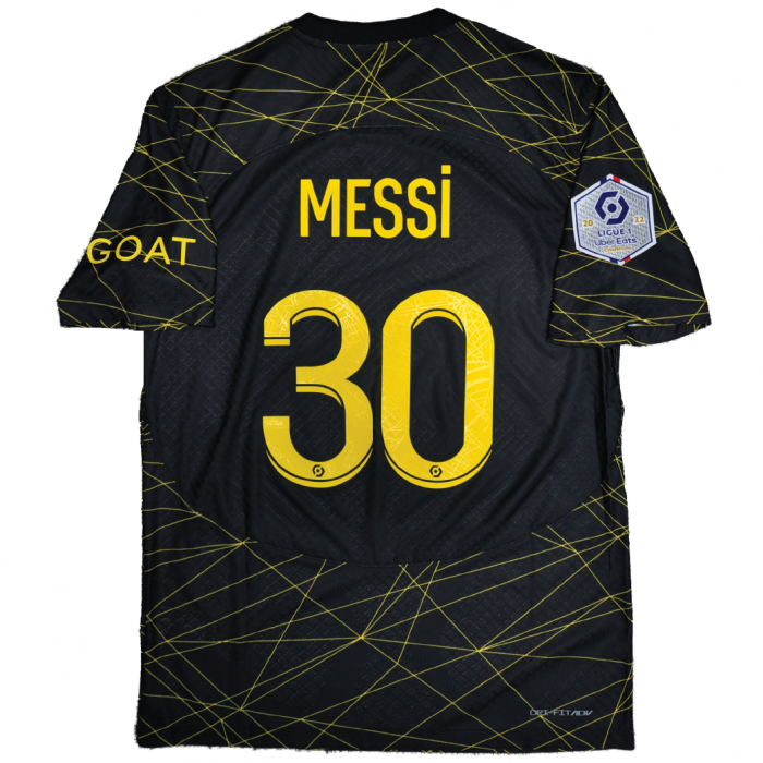 [Player Edition] PSG x Jordan 2022/23 Dri Fit Adv. Fourth Shirt With Messi 30 - Ligue 1 Full Set Version 