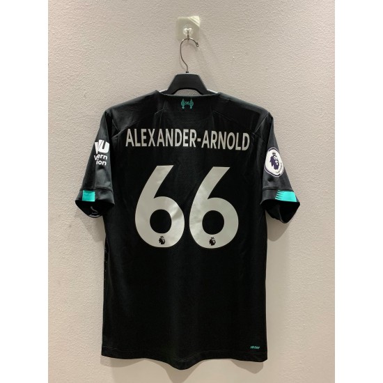 [USED]  LIVERPOOL 2019/20 THIRD JERSEY WITH TAA 66 + EPL PATCHES - SIZE M