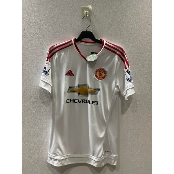 [PRE-OWNED / BNWT] MANCHESTER UNITED 2015/16 AWAY JERSEY WITH CARRICK 16 + BPL PATCHES - SIZE S