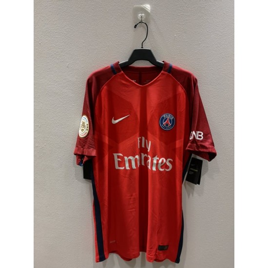 [PRE-OWNED / BNWT] PSG 2016/17 AWAY VAPOR JERSEY WITH AURIER 19 + LIGUE 1 CHAMPIONS PATCH - SIZE L