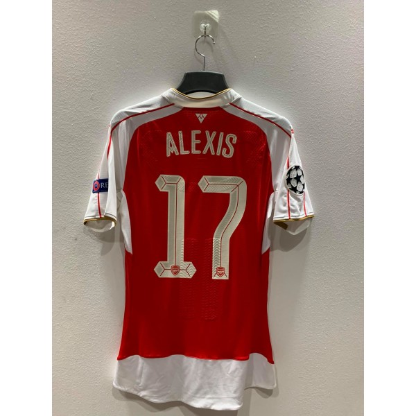 [PRE-OWNED / BNWT] ARSENAL 2015/16 HOME JERSEY ACTV PI WITH ALEXIS 17 + STARBALL RESPECT - SIZE L