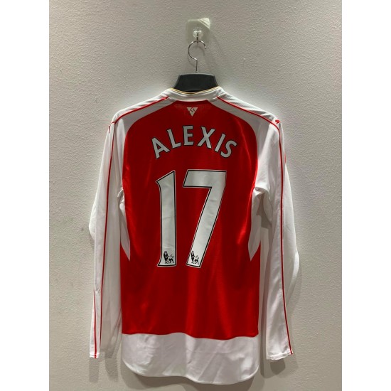 [PRE-OWNED / BNWT] ARSENAL 2015/16 HOME LONGSLEEVE JERSEY WITH ALEXIS 17 - SIZE S