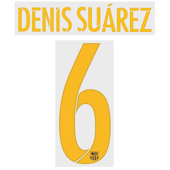 Denis Suárez 6 (Official FC Barcelona 2016/17 Home Name and Numbering - Fans Version)