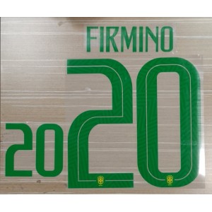 [CLEARANCE] Firmino 20 - Brazil 2018 World Cup Home Name and Numbering 