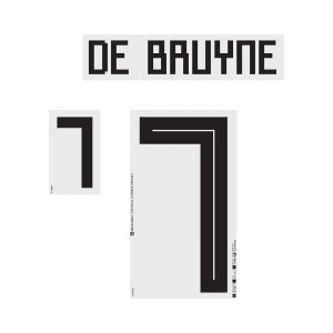 De Bruyne 7 (Official Belgium World Cup 2018 Away Name and Numbering)