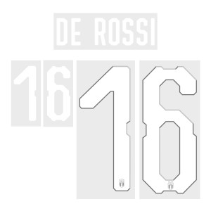 De Rossi 16 (Official Italy World Cup 2018 Home Name and Numbering)
