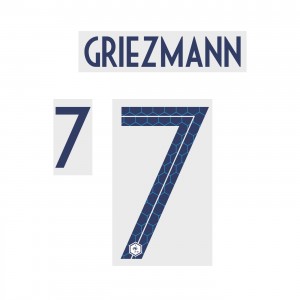[CLEARANCE] Griezmann 7 - Official France 2018 Away Name and Numbering 