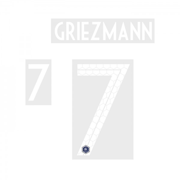 [CLEARANCE] Griezmann 7 - Official France 2018 Home Name and Numbering 