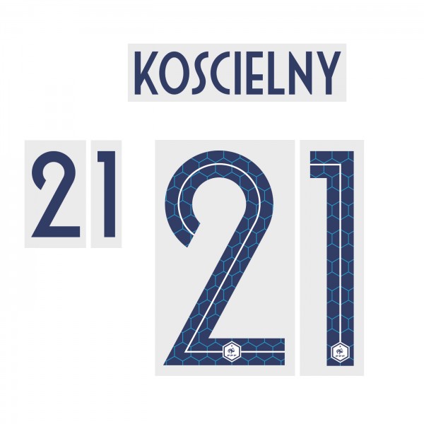 [CLEARANCE] Koscielny 21 - Official France 2018 Away Name and Numbering 