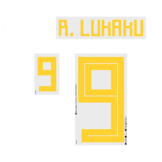 R. Lukaku 9 (Official Belgium World Cup 2018 Home Name and Numbering)