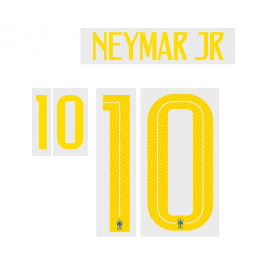[CLEARANCE] Neymar Jr 10 - Brazil 2018 World Cup Away Name and Numbering 