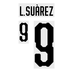 L. Suarez 9 (Official Uruguay World Cup 2018 Home Name and Numbering)