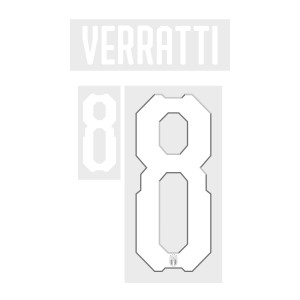 Verratti 8 (Official Italy World Cup 2018 Home Name and Numbering)